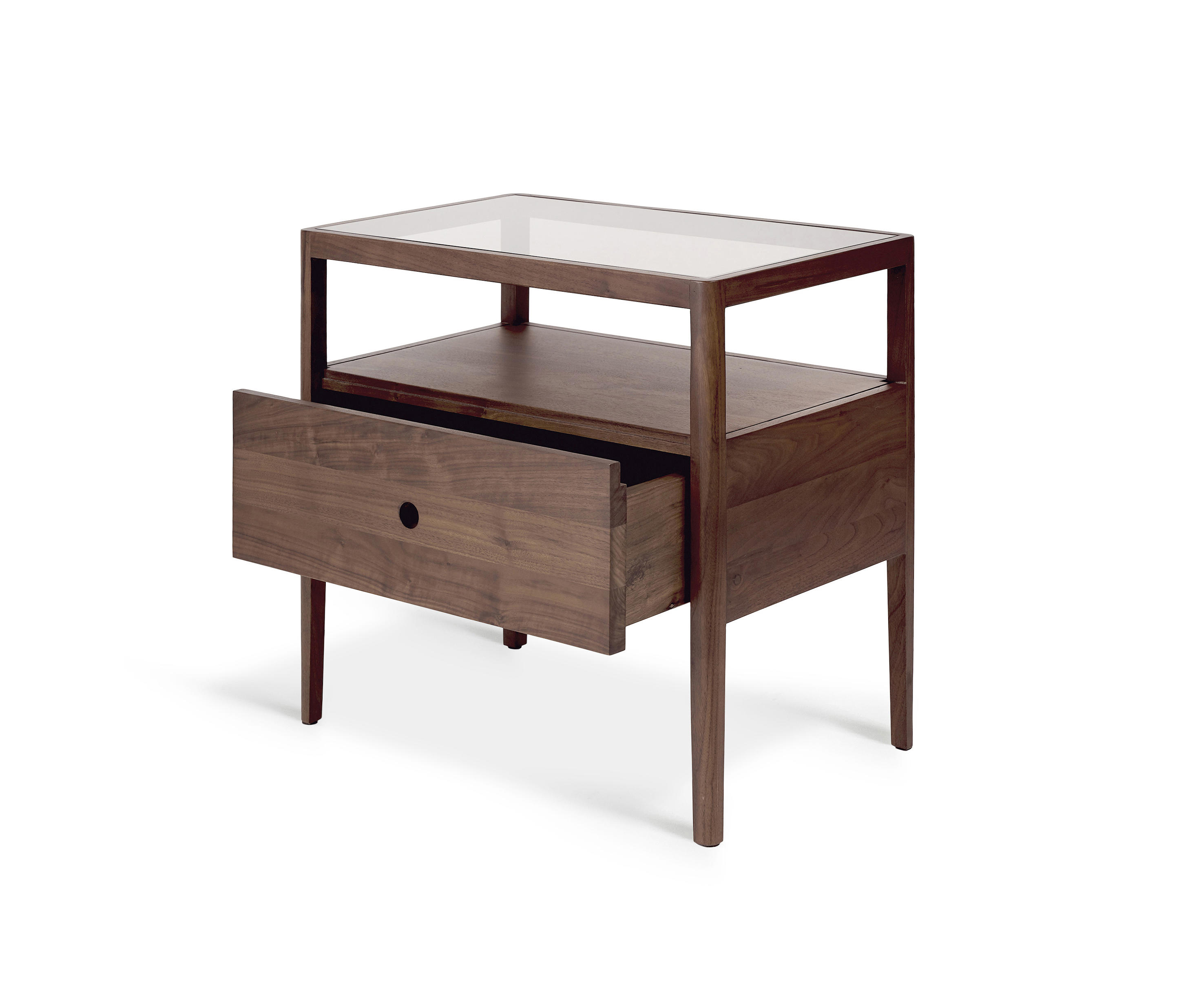 Spindle | Walnut bedside table - 1 drawer | Architonic