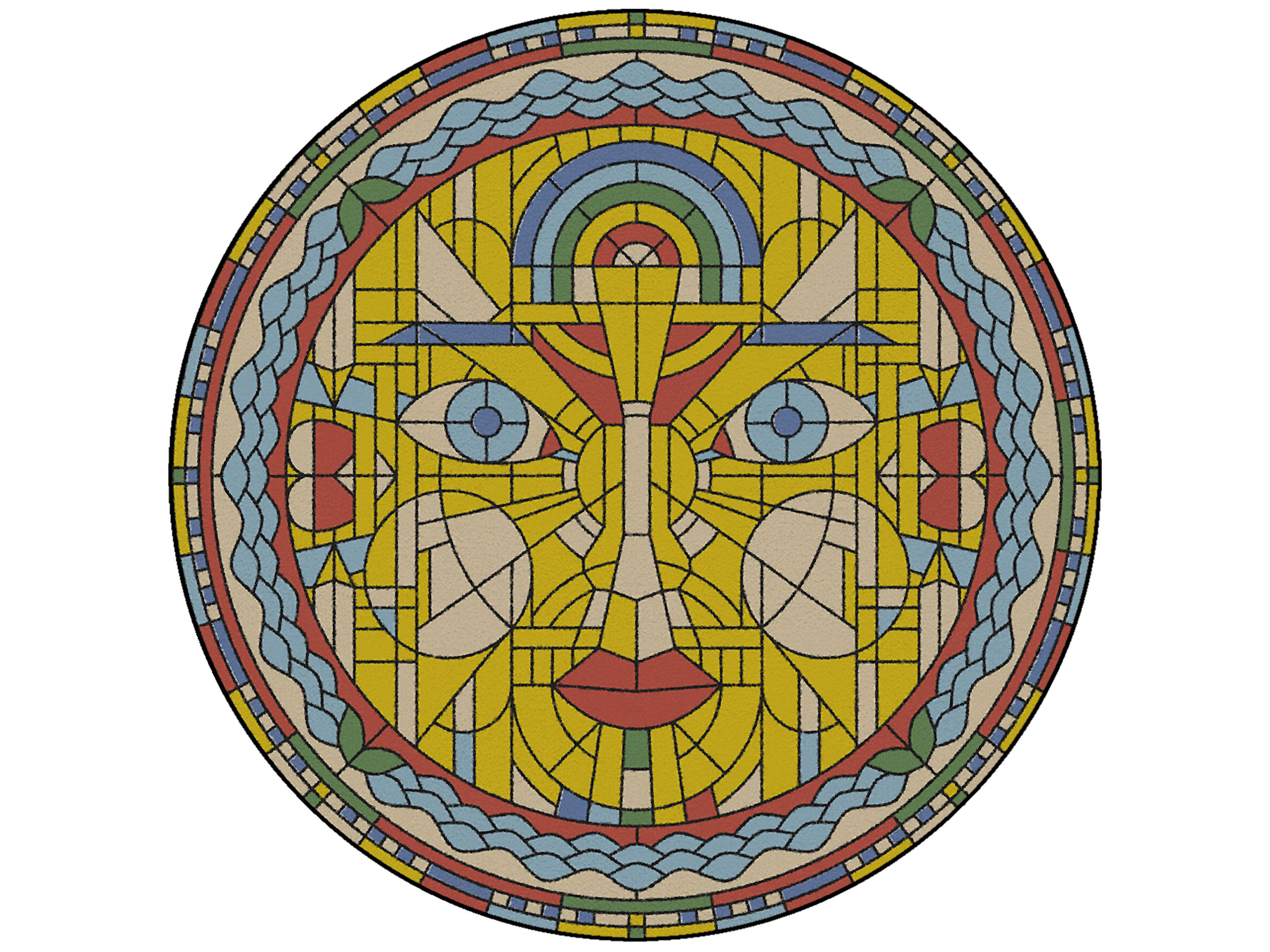 rugs with a stained glass design rugs with a stained glass design