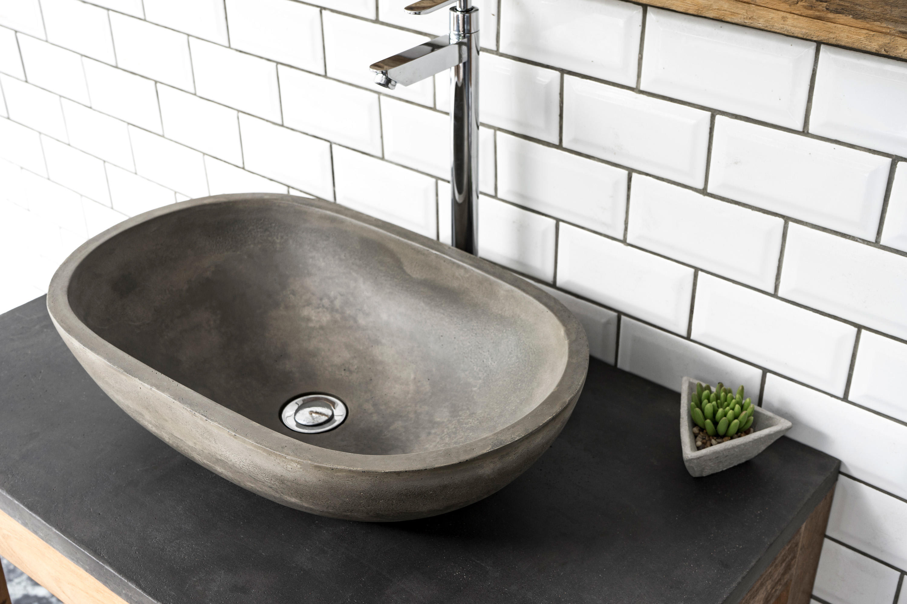 Novara Natural Concrete Basin Sink Vessel Washbasin Architonic