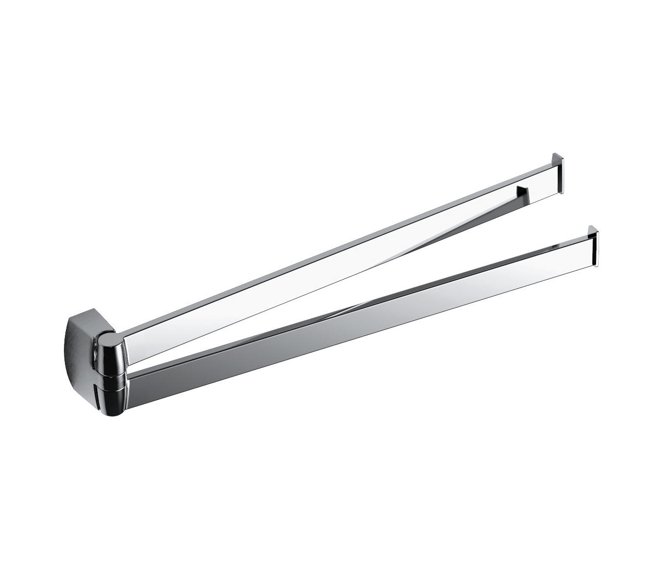 Bremermann Freestanding Towel Holder - 2 Bar Staircase Design With Safety Glass Base, Stainless Steel, 50 X 89.5 X 20 Cm
