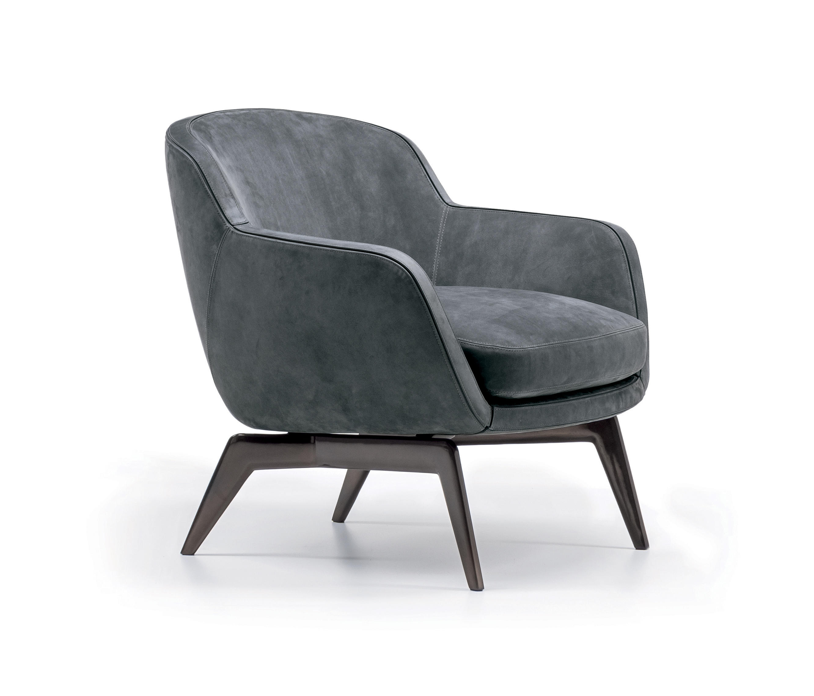 BELT Fabric armchair with armrests By Minotti