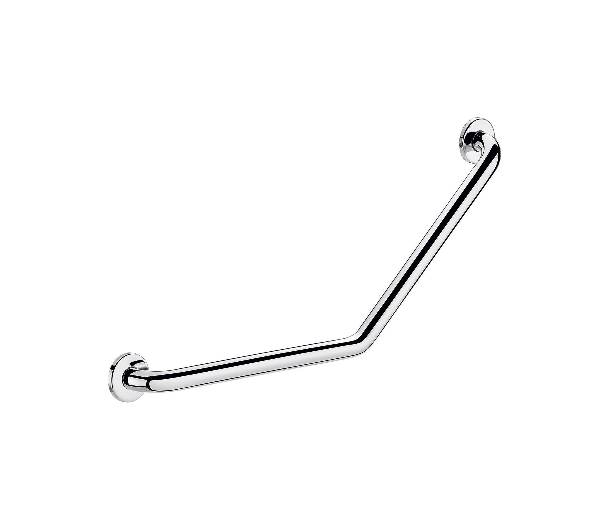 Angled stainless steel grab bar 135°, bright, 400 x 400mm Architonic