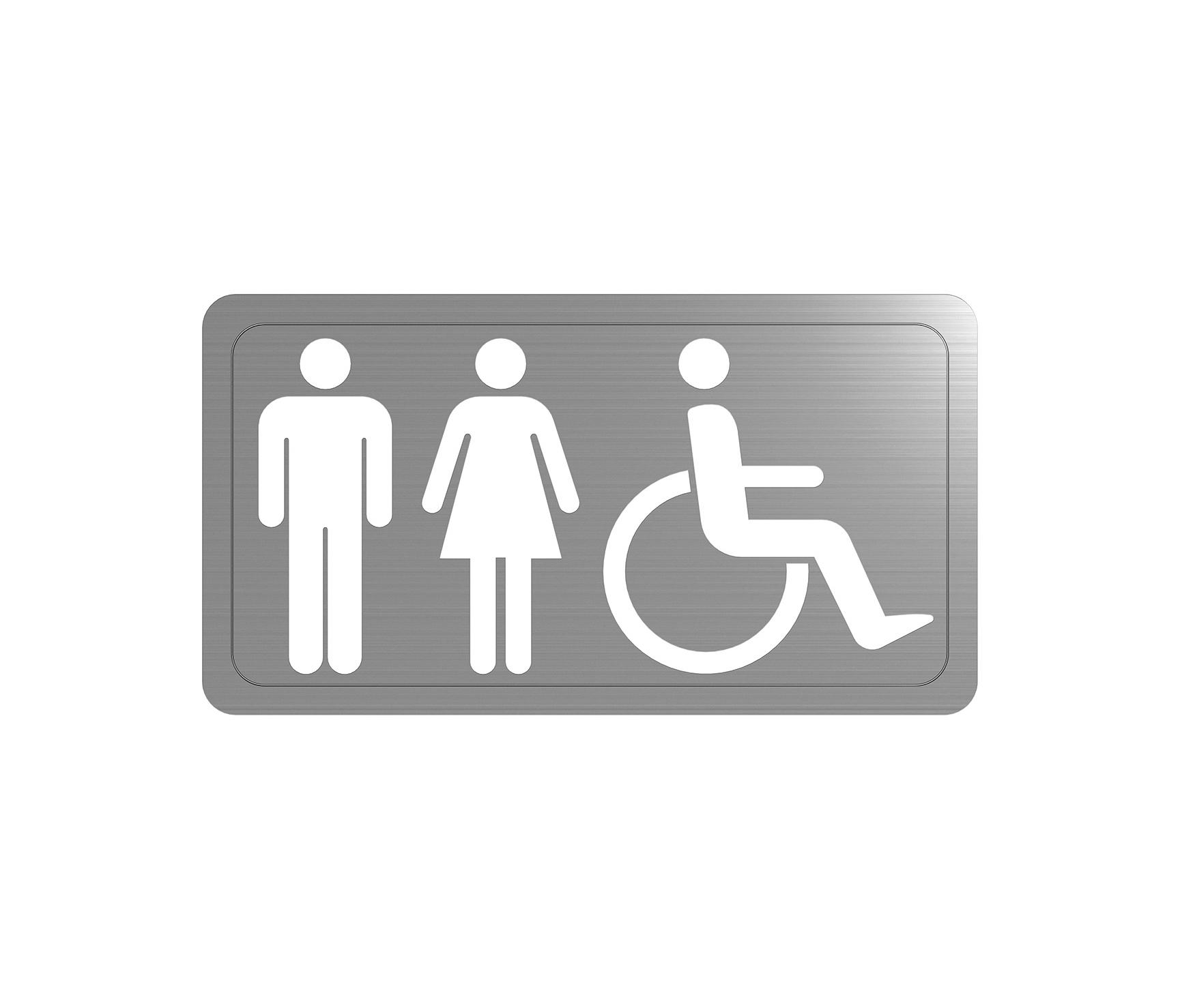 Stainless steel toilet sign | Architonic