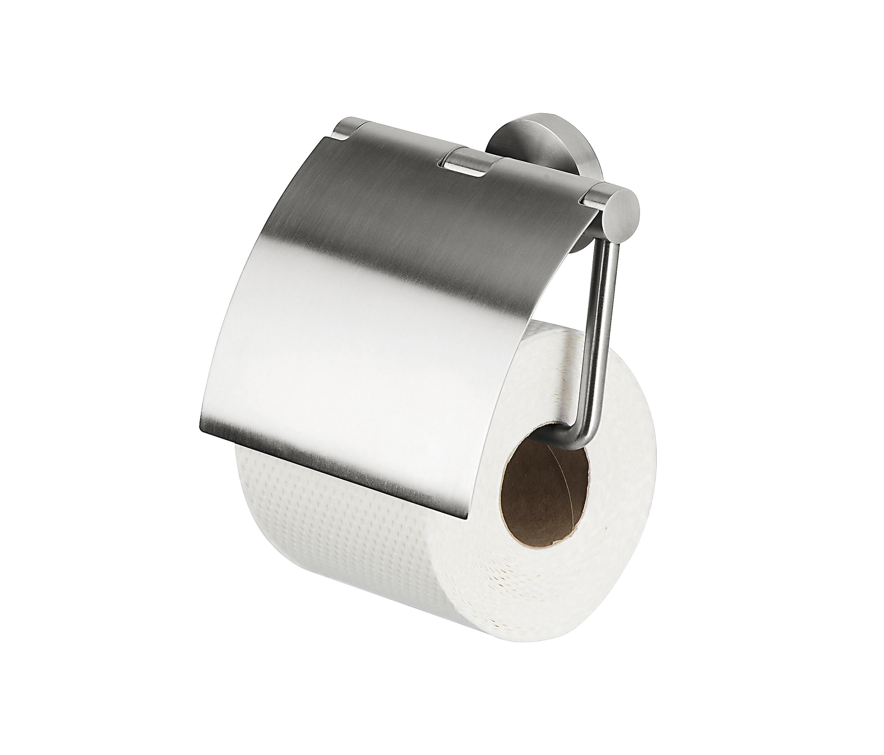 Geesa - Geesa Nemox Ensemble d'accessoires de toilettes - Brosse WC avec  support - Porte-rouleau papier toilette avec couvercle - Crochet  porte-serviette - Acier inoxydable brossé