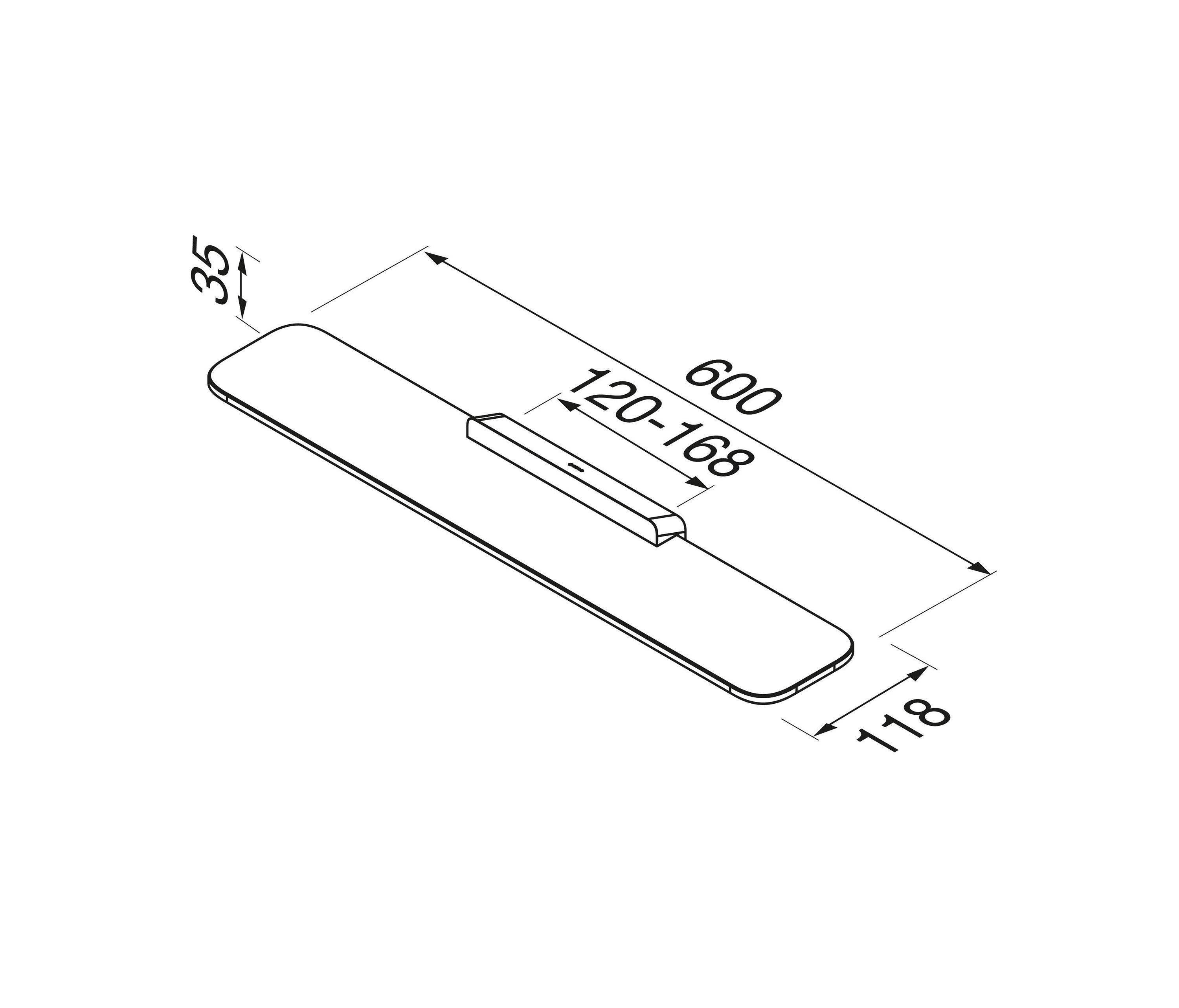 Shift Brushed Gold Bathroom Shelf 60cm Brushed Gold With Transparent
