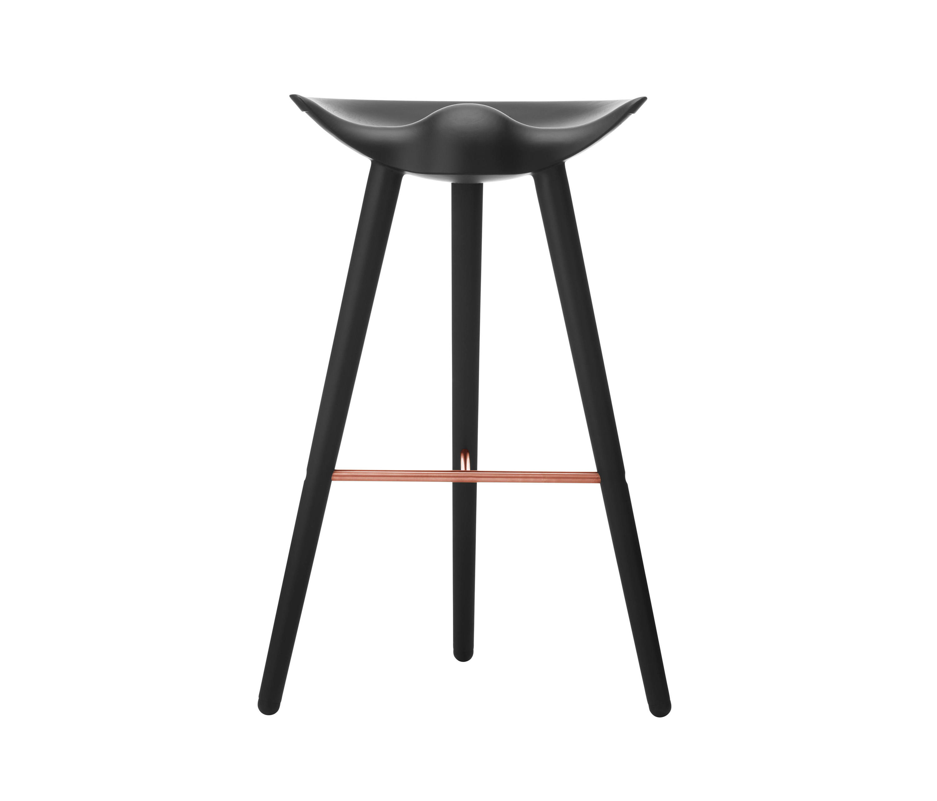 ML42 Bar Stool, Black Stained Beech/Copper | Architonic