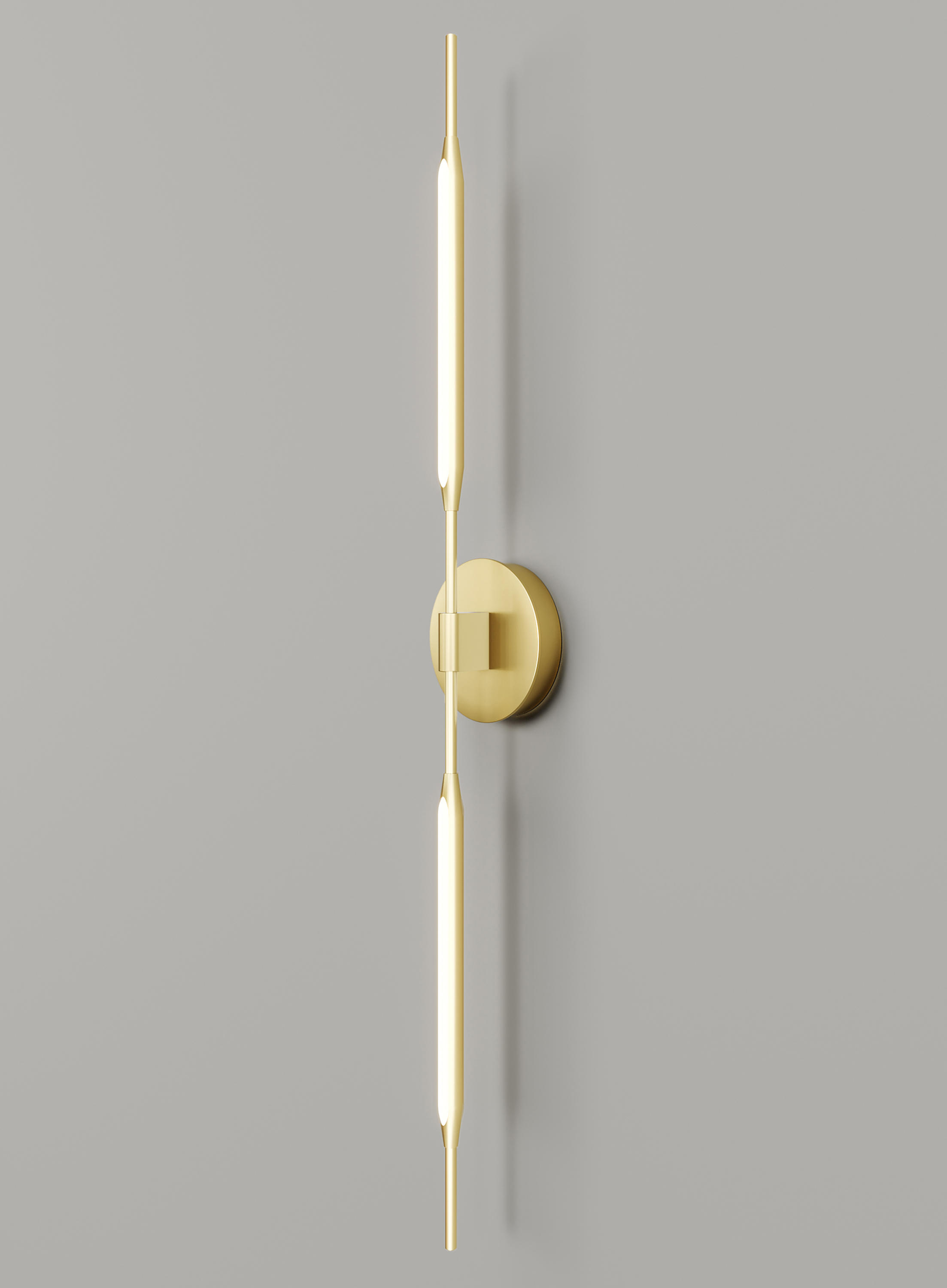 Reed Wall Light satin gold Architonic