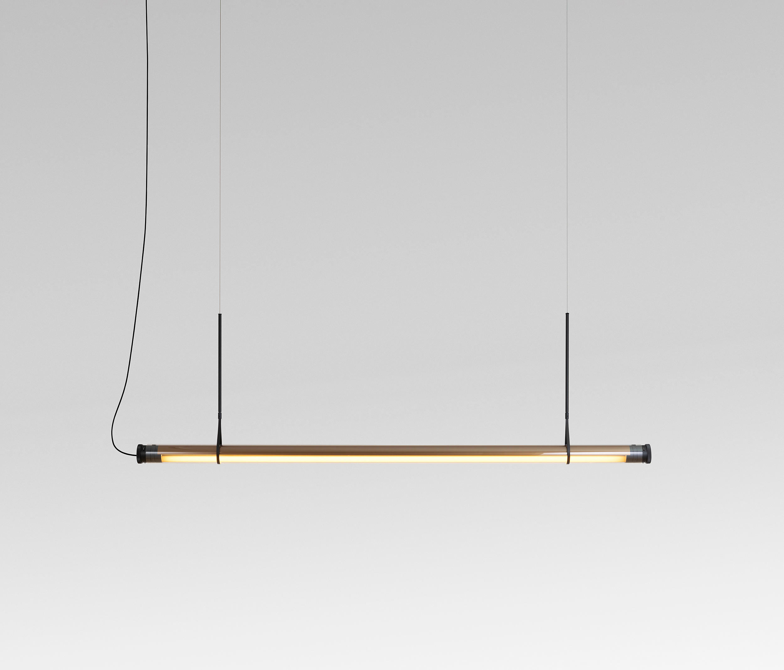 LINE linear LED pendant lamp up-down - Bronze