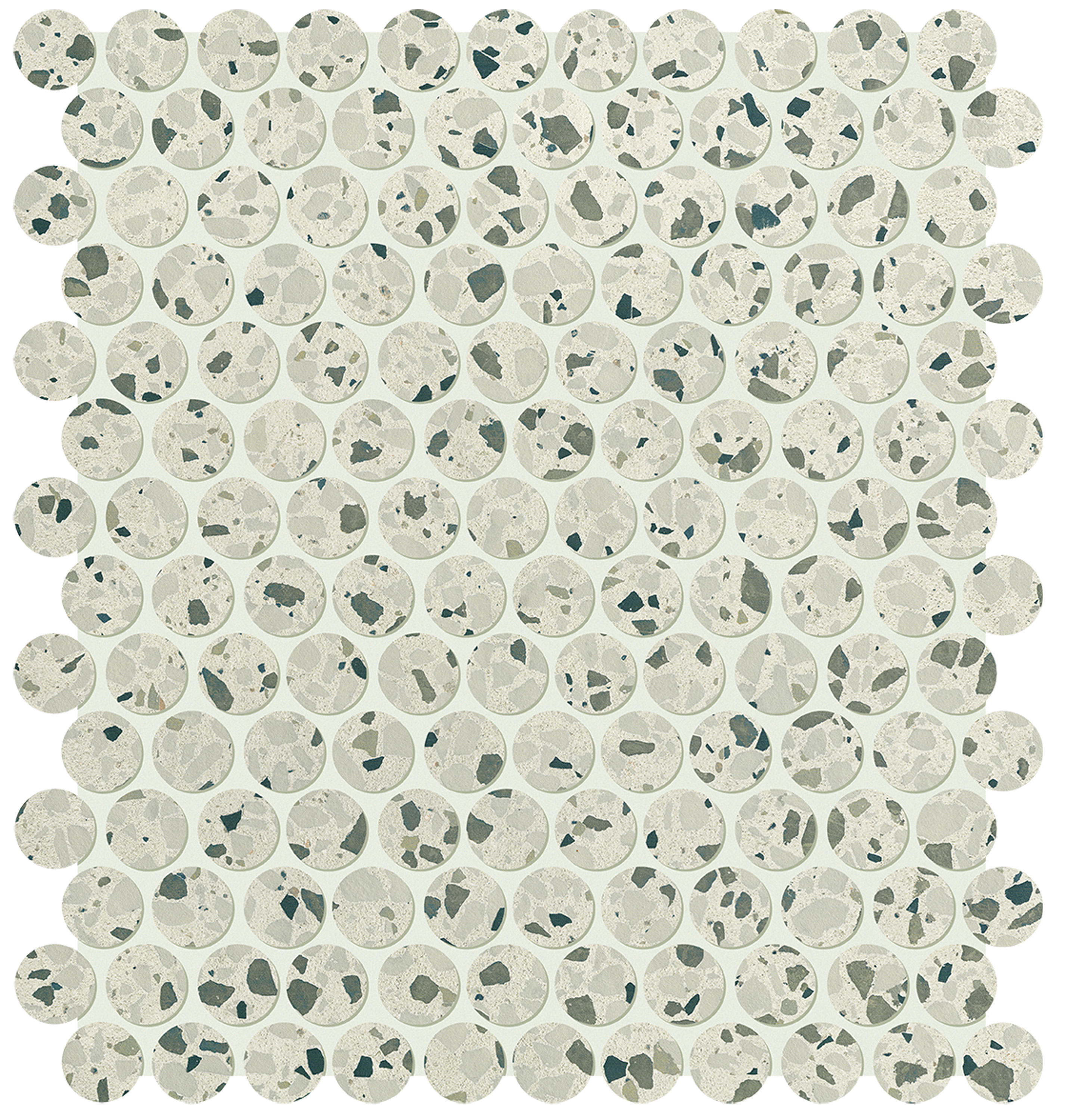 Glim Gemme Salvia Round Mosaico Matt 29,5X35