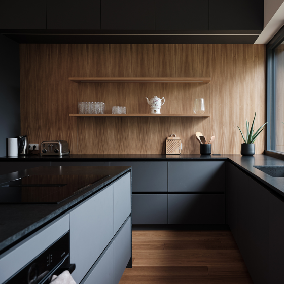 Back to black: dark kitchens that help outline open ...
