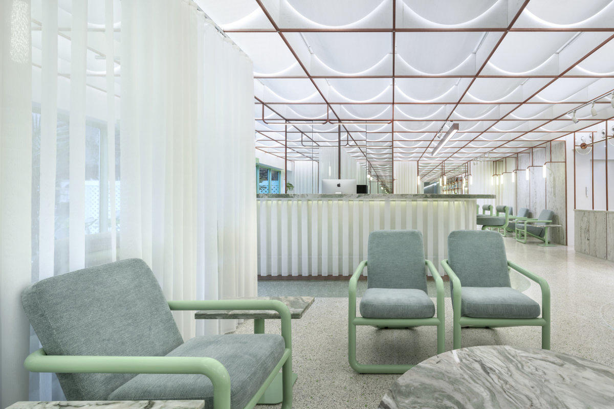 Letting it all hang out: textiles in wellness spaces